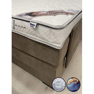 Topper Micropocketvering  70x220 - Platinum - 12 cm dik - Bamboo Hoes - HR55 Koudschuim - Topdekmatras