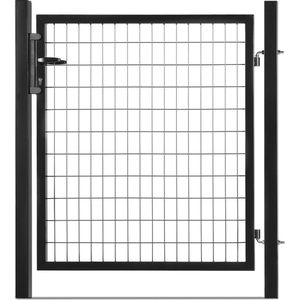 Tuinpoort - Staal - 1.20x1.50m - Maaswijdte 100 x 50 mm - Zwart