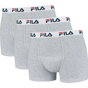FILA - Heren Basic Boxershorts - 3 Pack - Maat L - Grijs