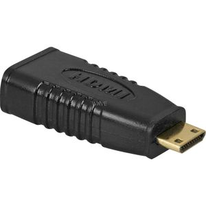Mini HDMI - HDMI adapter - versie 1.4 (4K 30Hz) / zwart