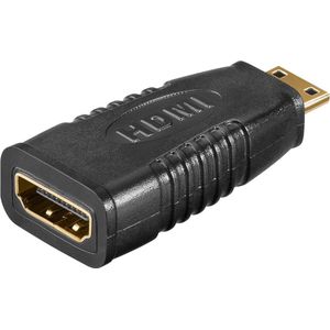 Mini HDMI - HDMI adapter - versie 1.4 (4K 30Hz) / zwart