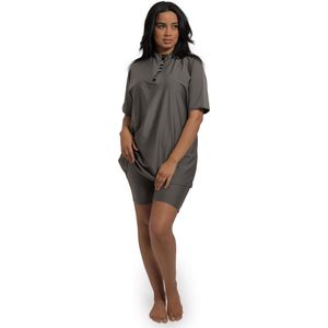 DANIA TAUPE SEMI BURKINI VAN MYKINY BRAND maat S/ maat 36, boerkini, burqini, badpak/zwemset/ 2 delige zwempak