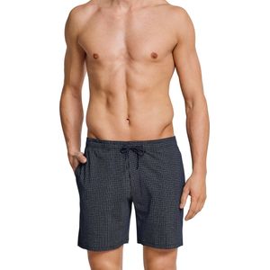 SCHIESSER Mix+Relax lounge broek - korte pijpen - dun - blauw geruit - Maat: S