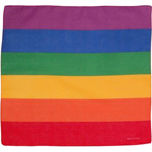 Bandana / Doek - Regenboogkleuren - Katoen - 50x50cm