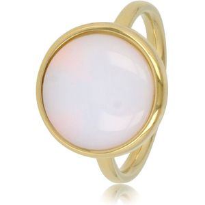 My Bendel - Goudkleurige ring met White Quartz edelsteen - Goudkleurige ring met White Quartz edelsteen - Met luxe cadeauverpakking