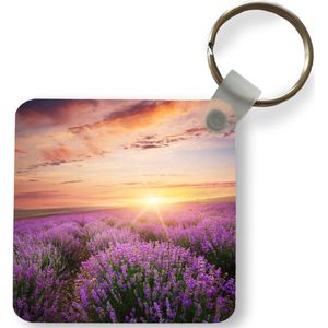 Sleutelhanger - Uitdeelcadeautjes - Lavendel - Zon - Bloemen - Plastic