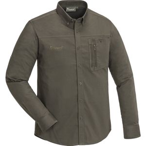 Tiveden Insect-Stop Shirt - Dark Olive / Suede Brown