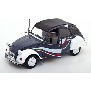 Citroën 2CV6 Chic 1982 (Grijs/Wit) (21 cm) 1/18 Solido {Modelauto Schaalmodel Miniatuurauto}