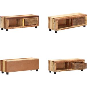 vidaXL Tv-meubel 100x30x33 cm massief gerecycled hout - Tv-meubel - Tv-meubelen - Tv-meubels - Tv-meubilair