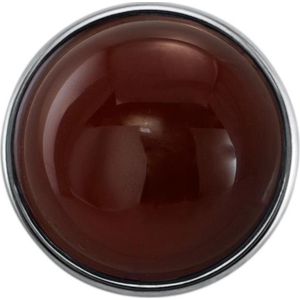 Quiges - Dames Click Button Drukknoop 18mm Natuursteen Rood/Oranje - EBCM221