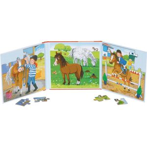 Goki Magnetisch Legpuzzelboek Paardenstal, 40st.