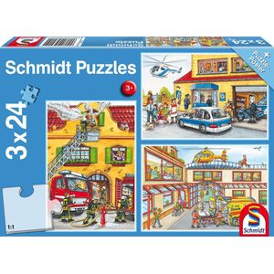 Schmidt 3-in-1 Puzzel Brandweer En Politie Junior Karton