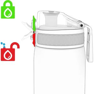 Waterfles 600 ml 20 oz Lekvrij Makkelijk te Openen Veilige Vergrendeling Vaatwasserbestendig - Hygiënische Flipcover Draaggreep Duurzaam - Eenhoorns Ontwerp kinder drinkfles