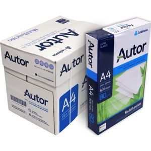 Autor printpapier wit A4 - 80 grams kopieerpapier - 2500 vel - Duurzaam papier gemaakt van suikerrie