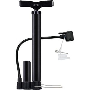 Fietspomp met drukmeter Hoge druk vloerpomp - Fietspomp standpomp 140PSI - Presta & Schrader ventielen - Bal pomp naald voor fiets basketbal Fietspomp met drukmeter