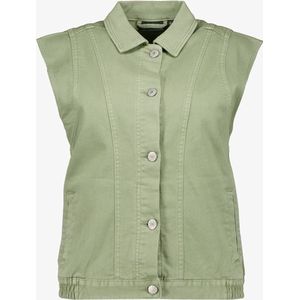 TwoDay dames spijker gilet groen - Maat XS