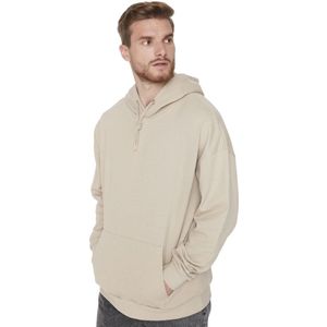 Trendyol Groene Oversized/Wijde Snit Capuchon Fleece Binnenkant/Warme Sweatshirt Tmnaw23Sw00195