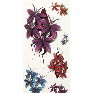 Water overdraagbare Tijdelijke Tattoo: Bloemen 90x190mm