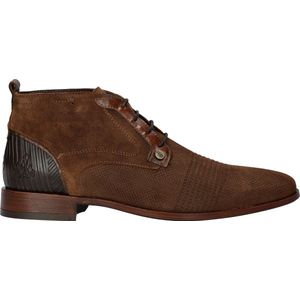 Rehab Grand Suede heren hoge nette schoen - Cognac - Maat 46