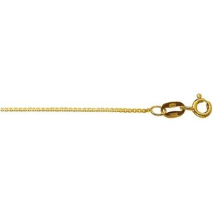 YO&NO - Ketting  - Goud  - Venetiaans - 0.8mm -  42cm - Sieraden vrouw - Heren - 14k - 585 Goud