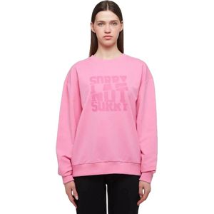 WB Comfy Uniseks Oversized Sweatshirt Voor Haar en Hem Roze - XL