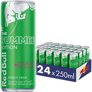 Red Bull - Green Edition Energy Drink - Koolzuurhoudende Energiedrank met Cactussmaak - 24 x 25 cl - Voordeelverpakking