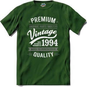 Vintage Legend Sinds 1994 - verjaardag en feest cadeau - Kado tip - T-Shirt - Unisex - Bottle Groen - Maat 3XL
