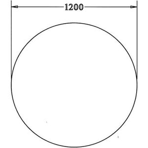 Los rond 25 mm melamine bureaublad 120CM doorsnede Beuken