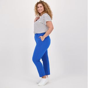 Blauwe Broek/Pantalon van Je m'appelle - Dames - Plus Size - Travelstof - 46 - 4 maten beschikbaar