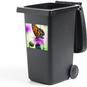 Container sticker Vlinder - Bloemen - Insecten - 40x40 cm - Kliko sticker
