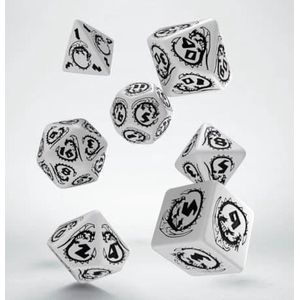 Polydice Set Q-Workshop Dragons White Black