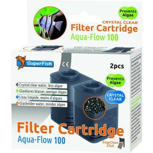SuperFish Crystal Clear Filter Cartridge 100 - Aquariumfilter - 2 stuks