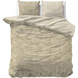 Sleeptime Flanel Twin Washed Cotton Dekbedovertrekset - Lits-Jumeaux - 240 x 200/220 + 2 kussenslopen 60x70 - Taupe
