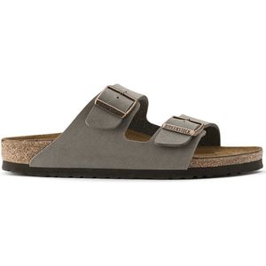 Birkenstock Arizona Slippers Stone Regular-fit | Grijs | Imitatieleer | Maat 40 | 151211