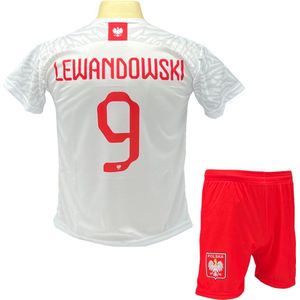 Robert Lewandowski Voetbalshirt + broekje Voetbaltenue - Polen EK/WK voetbaltenue - Maat 140