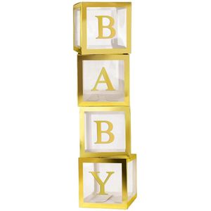 BABY Ballonnen Box (Goud)
