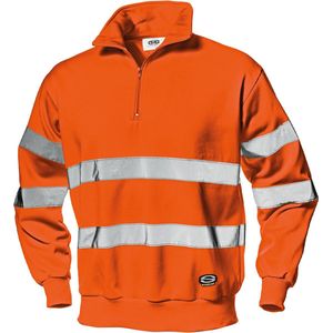 SIR SAFETY RUNNER Hi Vis Reflecterend Werkshirt HEREN Veiligheidsshirt Oranje - EN ISO 20471 Klasse 3 - Reflecterende Band - Ritssluiting