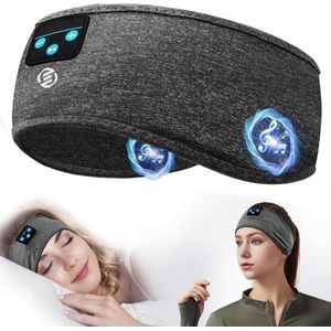 Equivera Slaapmasker Bluetooth - Slaap Koptelefoon - Hoofdband met Speakers - Mannen en Vrouwen - Slaapmasker met Speakers - 100% Verduisterend - Incl. White Noise en Binaural Beats