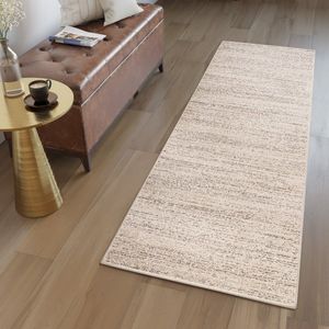 Tapiso Sari Tapijt Loper Beige Modern Woonkamer Hal Slaapkamer Maat- 70x800