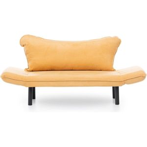 Asir - bankbed - slaapbank - Sofa - 2-zitplaatsen - Mosterd - 140 x 65 x 70 cm