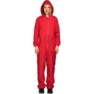 Rode verkleedoverall/ pak Papel voor dames - carnavalskleding XL/XXL