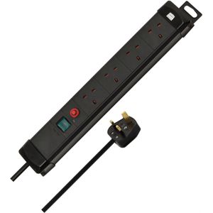 Premium-Line Stekkerdoos FB - Zwart - Set Van 4