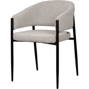 Usuals - Luna Eetkamerstoel - Stof - Ecru - Zithoogte 49cm x Zitbreedte 41cm - Vintage