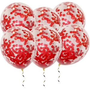 Rode Confetti Ballonnen Valentijn Versiering Rode Helium Ballonnen Feest Versiering Huwelijk Papieren Confetti 10 Stuks