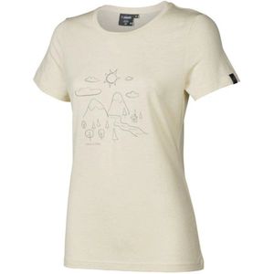 Ivanhoe t-shirt UW Cilla Outdoor voor dames - 100% merino wol - Beige