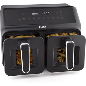 Piatio Airfryer - Airfryers - Heteluchtfriteuse - Twee Kookvakken - 8 Liter - 2200 Watt - Dual Zone Technologie