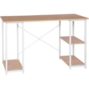 Rootz Modern Multifunctioneel Bureau - Bureau - Computertafel - Duurzaam E1-hout - Verstelbare opslag - Krasbestendig - 120 cm x 75 cm x 60 cm
