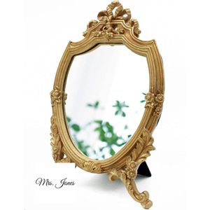 Mrs. Jones Antieke gouden hars frame decoratieve wandspiegel - make-up spiegel voor slaapkamer - woonkamer dressoir decor - 82 W x 13 l inch .