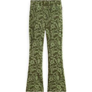 Scotch & Soda Allover Printed Velvet Cord Flared Legging Meisjes Broek - Maat 152