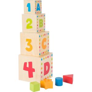 ABC Kubus bouwblokken + letters en vormen - stapelblokken